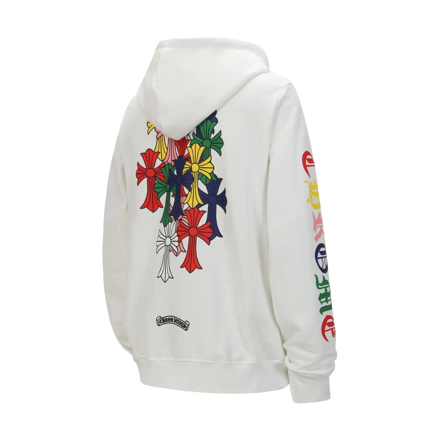 P250 cross-border model, please do not place an order if you are pursuing quality - Chrome Hearts/Chrome Hearts Colorful Cross ✝️ Printed zipper sweatshirt cardigan jacket - High weight, high density and high quality. The wool is soft, delicate and skin-friendly. It feels soft and silky. It has excellent warmth and skin-friendly properties - Custom-woven and dyed, no color difference. No matter the fabric or workmanship details, it beats the ordinary version on the market - Hardware zipper accessories are all customized, full of details - Color: black white -Size: S M L XL